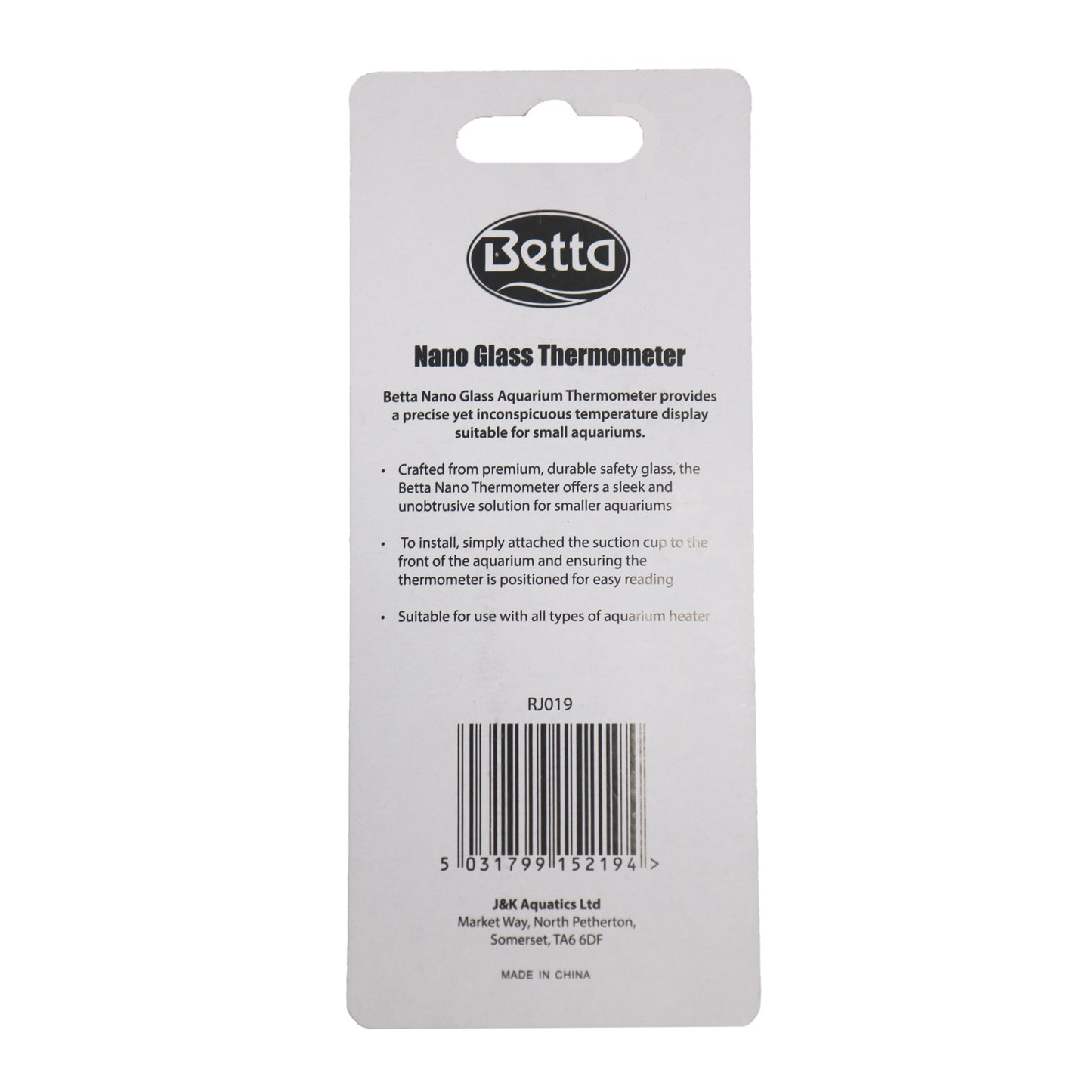 Betta Nano Glass Thermometer