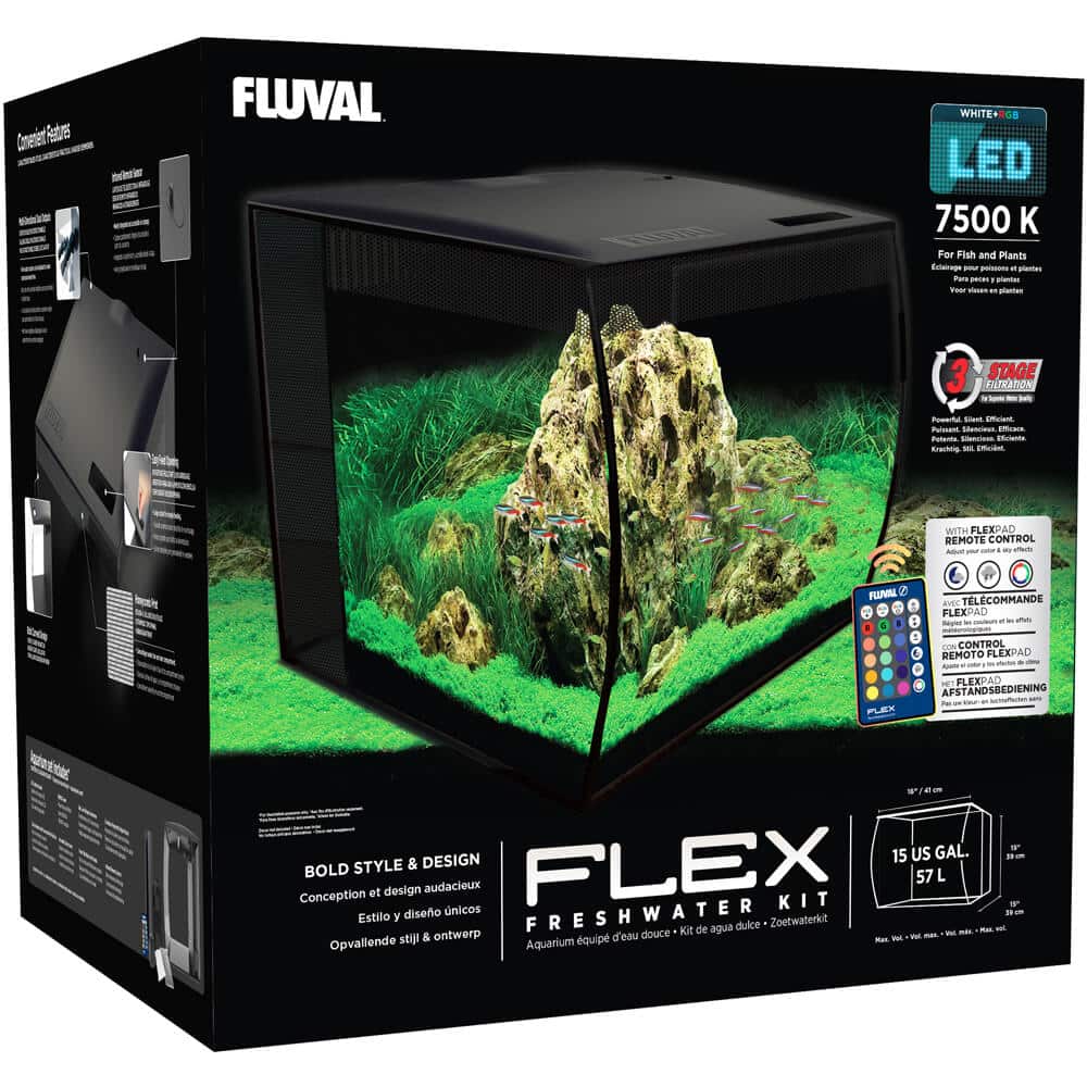 Fluval Flex Black 57L Aquarium Kit