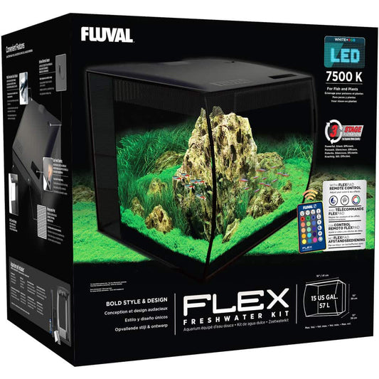 Fluval Flex Black 57L Aquarium Kit