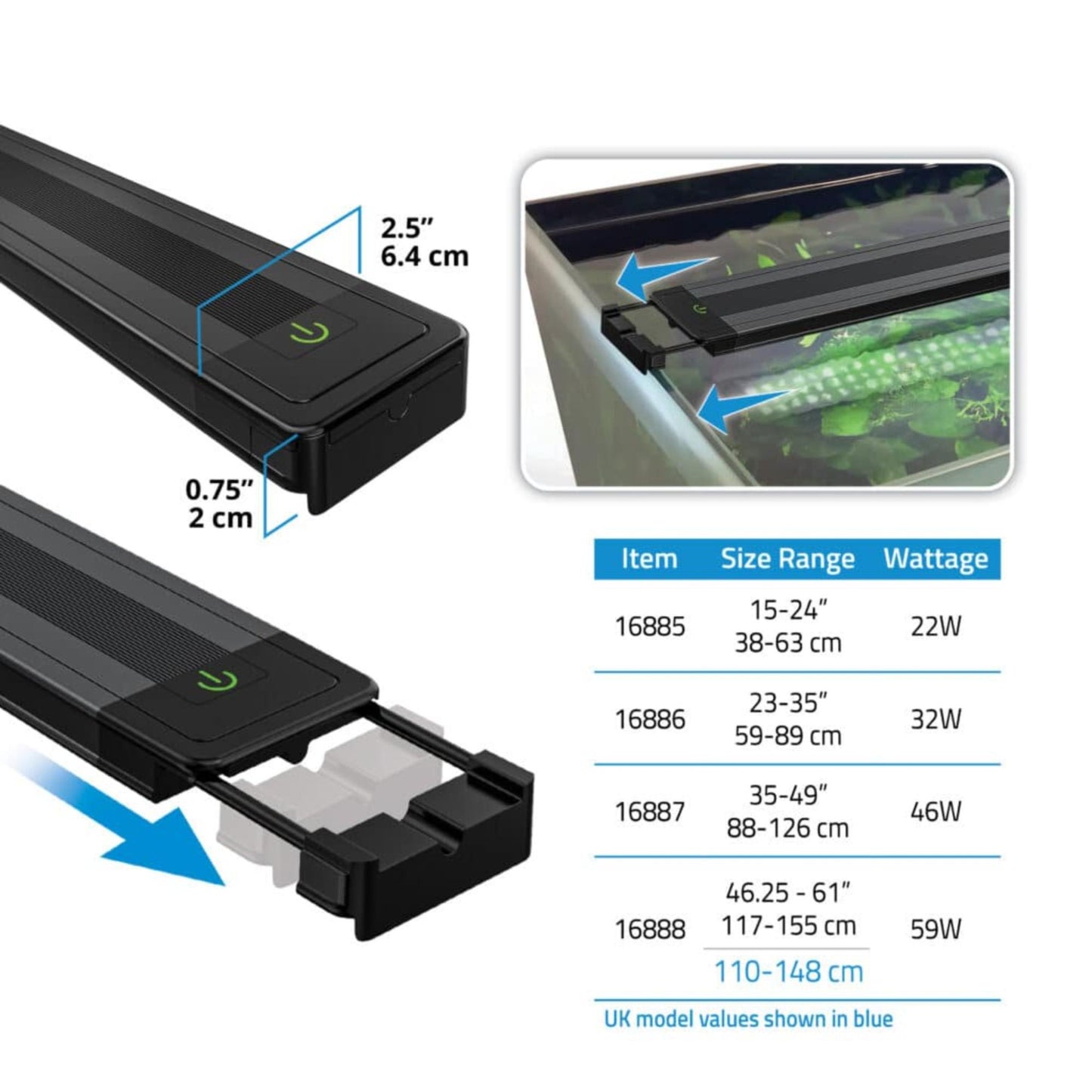 Fluval LED Plant 4.0 22w Bluetooth Mesh 38cm