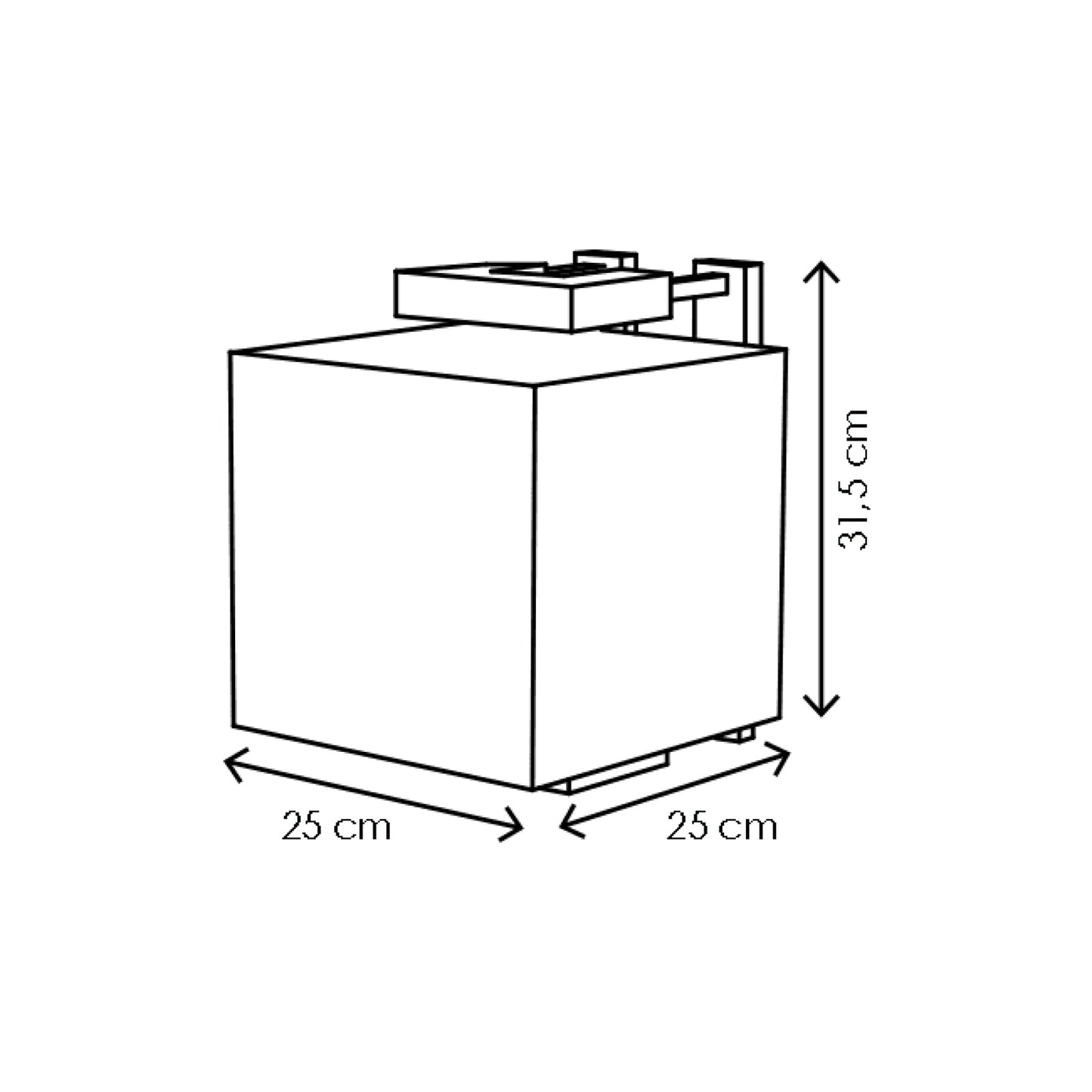 Ciano Nexus Pure 15L Cube Aquarium with LED Light